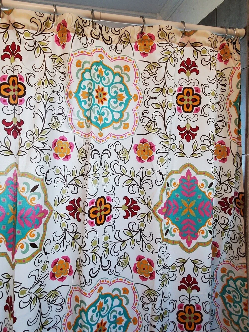 Greenland Home Fashions Medallion Shower Curtain - Multicolor. 72